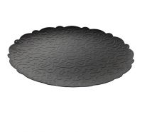 Alessi Dressed black round tray MW07 B