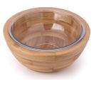 Origin ciotola bowl in legno Lyptus con interno vetro