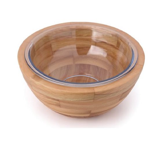 Origin ciotola bowl in legno Lyptus con interno vetro