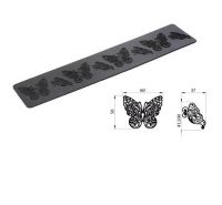 Silikomart Tricot Decor Farfalla tappeto silicone nero 40x8 cm