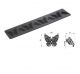 Silikomart Tricot Decor Butterfly black silicone mat 40x8 cm