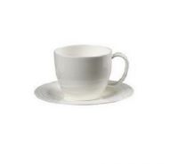 Servizio 6 tazze tè c/piatto Waves bianco Richard Ginori