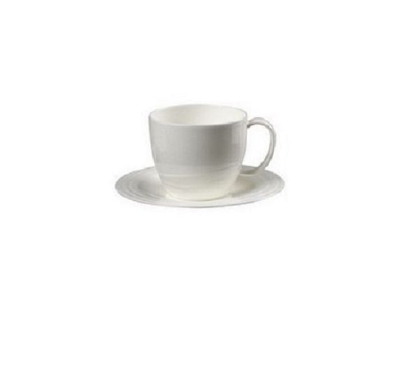 Service 6 cups coffee c / flat Waves white Richard Ginori