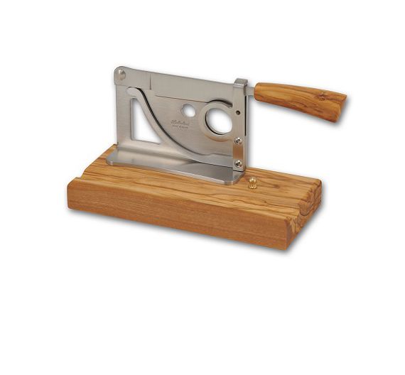 Saladini Scarperia Table cigar cutter with olive handle and base