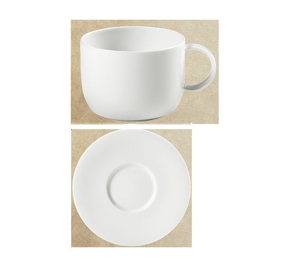 Richard Ginori 6 tea cups c / flat Infinito white