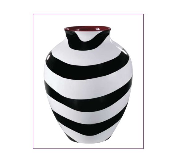 Richard Ginori oval jar Stripes