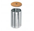 LineaBeta Basket round stainless steel laundry basket with lid