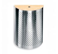 LineaBeta Basket porta biancheria inox a parete con coperchio