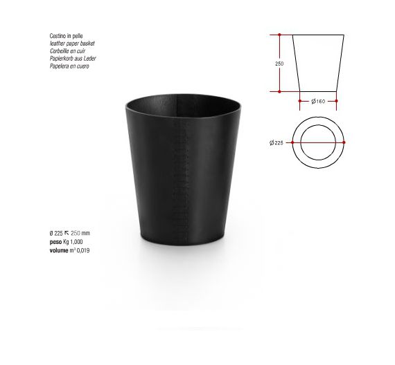 LineaBeta Korame cestino nero