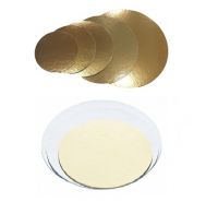 Decora sottotorta in cartone accoppiato oro argento tondo