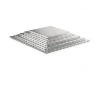 Decora sottotorta in cartone argento quadrato