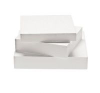 Decora quadrato in polistirolo h. 7,5 cm base per torte