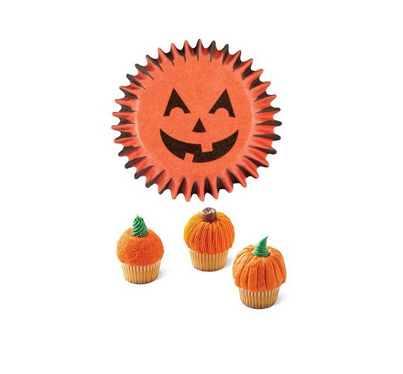 Decora 100 mini pirottini zucca sorridente Halloween