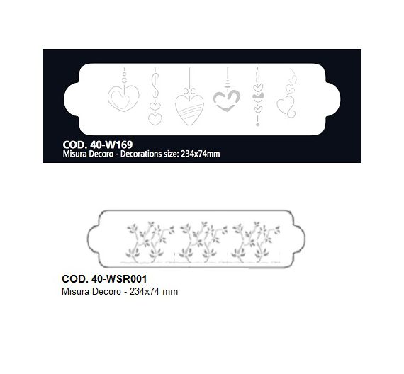 Martellato Stencil heart decoration