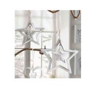 L'Oca Nera Ricami D'Incanto Stella doppia da appendere