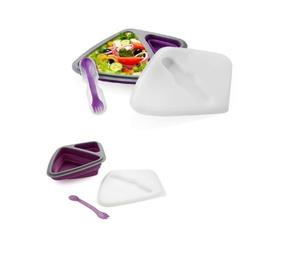 Brandani lilac silicon lunch box 