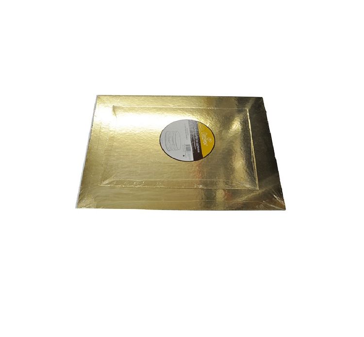Decora sottotorta in cartone accoppiato oro argento rettangolare - Cose da  Casa by Ediltutto srl