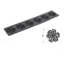 Silikomart Tricot Decor tappeto silicone nero 40x8 cm