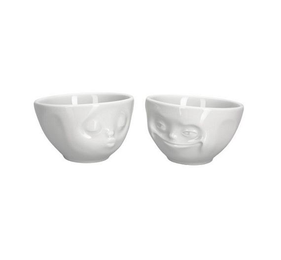 Set 2 ciotole Bowls 200 ml Tassen Grinning e Kissing