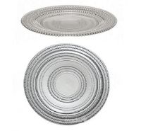 Bitossi polka dot glass tray plate d. 31 cm