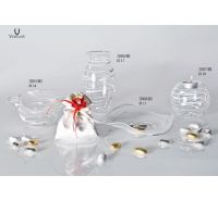 V.G. Fazzoletto glass saucer with white stripes favor