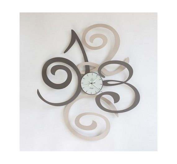 ARTI & MESTIERI Orologio Da Parete Con Fiori E Farfalle – Design Italiano In Metallo – Ø 45 Cm