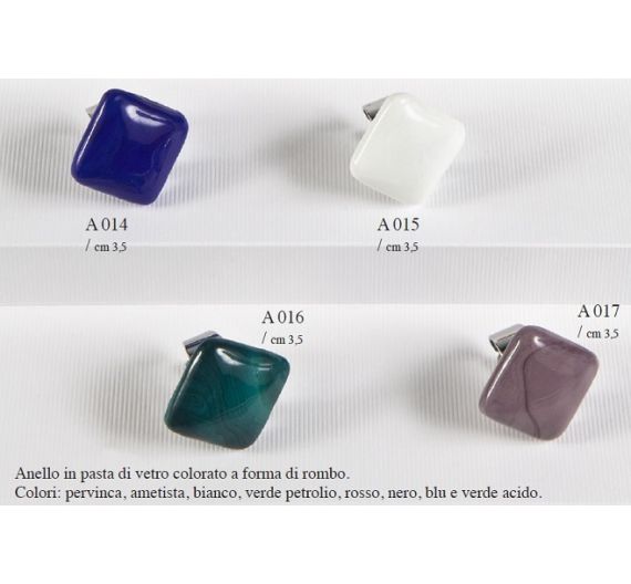 Vergani anello Roby con vetro piatto