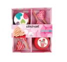 Silikomart set pirottini e bandierine cuori