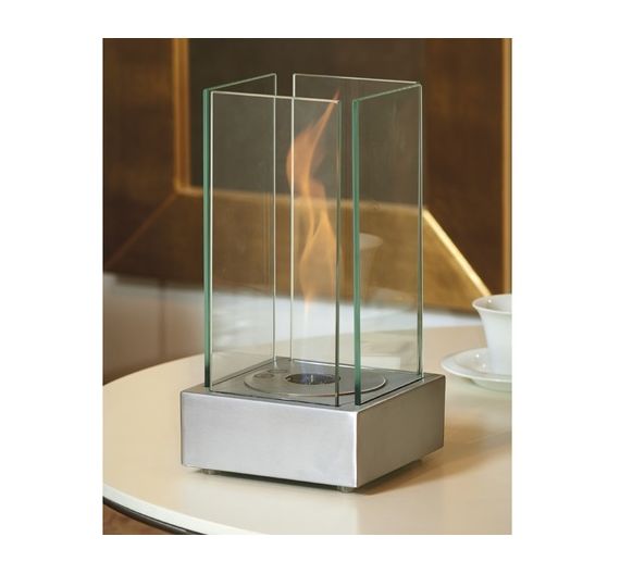 TecnoAirSystem bio-fireplace Aosta table steel