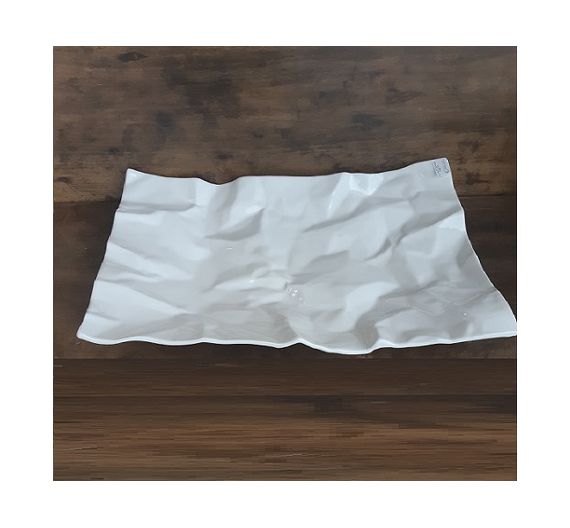 Bassano ceramics white rectangle foil tray