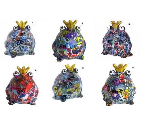 Pomme Pidou piggy bank frog Graffiti M
