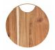 Brandani tagliere tondo acacia con manico oro