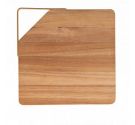 Brandani rectangular acacia cutting board with gold handle