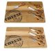 Brandani tagliere acacia con coltelli per formaggio