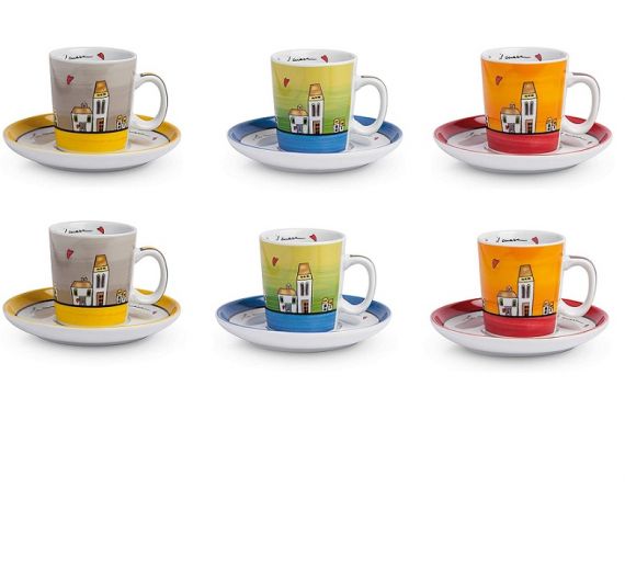 Egan Le Casette set 6 tazze caffè - Cose da Casa by Ediltutto srl