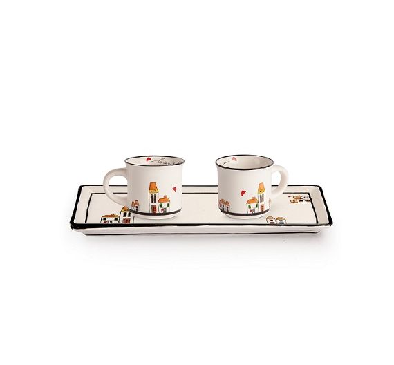 Egan Le Casette set 2 mini mug and tray