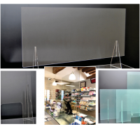 Barriera protettiva acrilico per ufficio reception