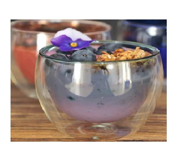 WD set 6 ice cream bowls in double wall borosilicate glass