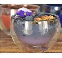 WD set 6 ice cream bowls in double wall borosilicate glass