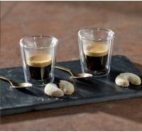 WD set of 2 coffee cups in double wall borosilicate glass
