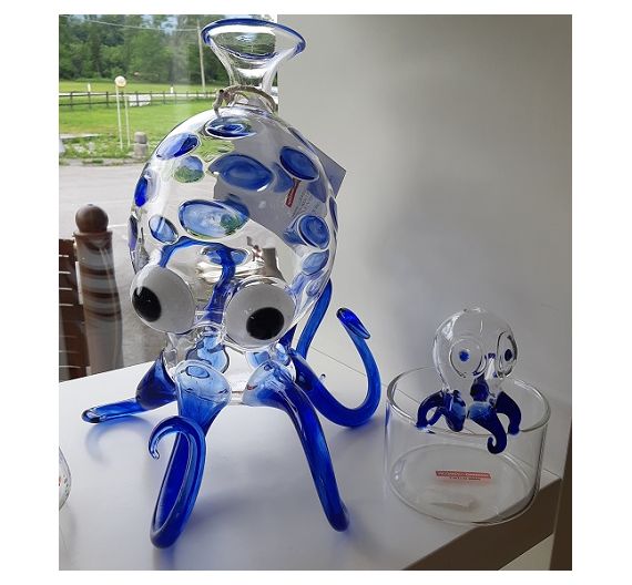 Massimo Lunardon decanter Octopus blu