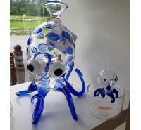Massimo Lunardon decanter Octopus blu