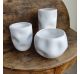 White crushed vase Bassano ceramics