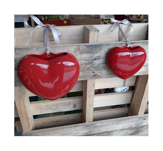 Umidificatore Cuore rosso ceramiche Bassano 