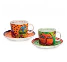 Egan Laurel Burch gatti set 2 tazze caffè PLB02/1A