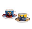 Egan Laurel Burch gatti set 2 tazze caffè PLB02/1A