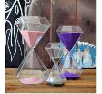Onlylux octagonal hourglass in glass with colored sand