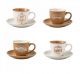 Brandani set 4 assorted coffee cups