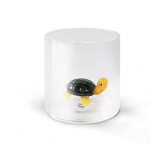 Wd Lifestyle Bicchiere vetro con animali 