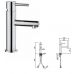Oioli Rubinetterie Minù chrome washbasin mix